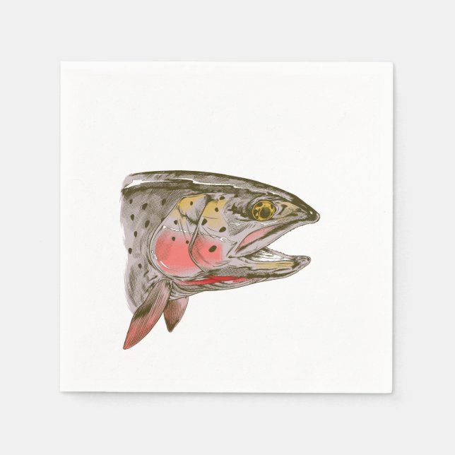 Trout's head napkins (Front)
