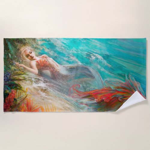 Trouvaille mermaid beach towel