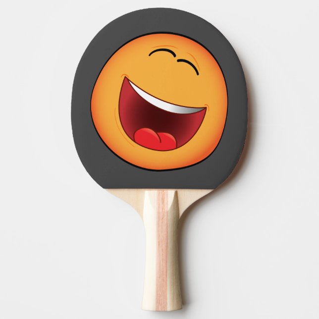 Trowel of ping pong with emoji. ping pong paddle (Front)