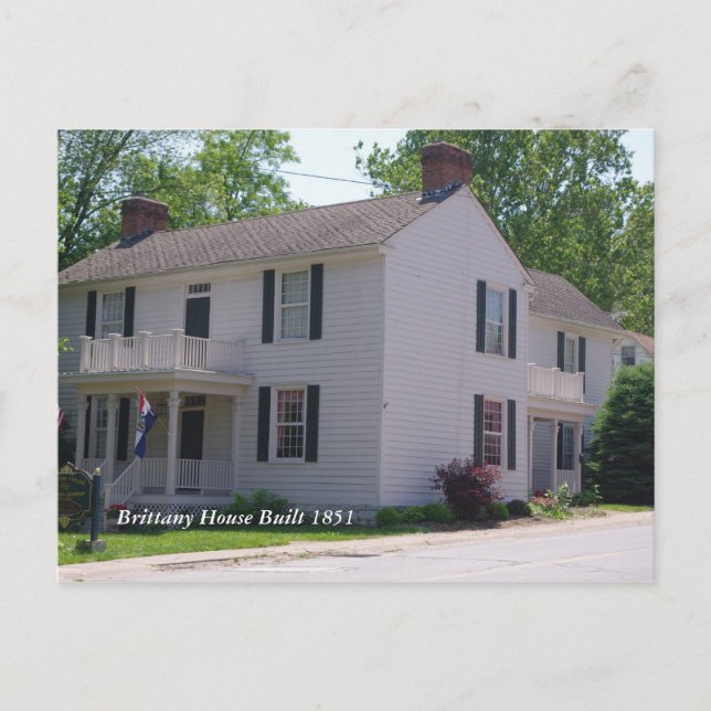 Troy 066, Brittany House Built 1851 Postcard (Front)