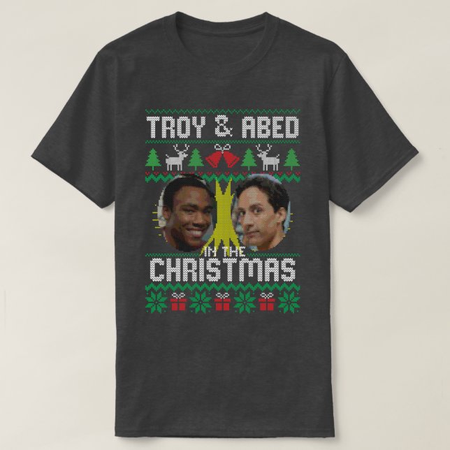 Troy and Abed in Christmas T-Shirt (Design Front)