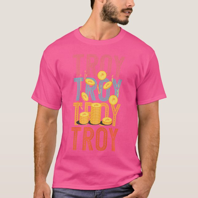 Troy Custom Coin Collecting Hobbyist T-Shirt (Front)