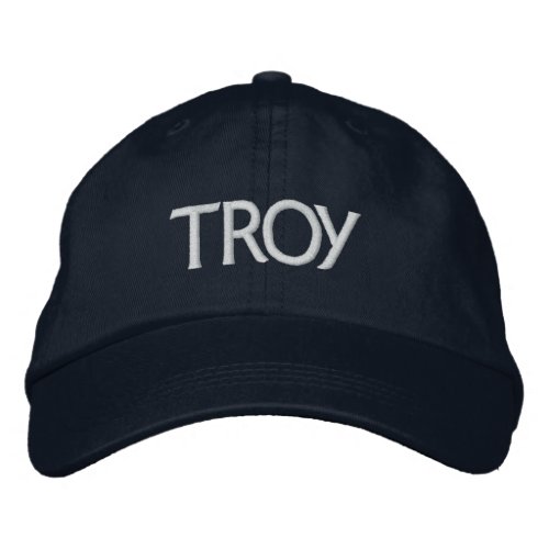Troy Embroidered Baseball Hat