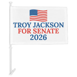 Troy Jackson for Senate 2026 Maine Election Car Flag