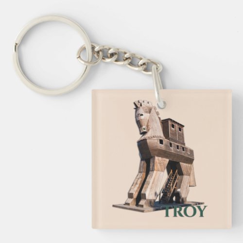 Troy Trojan Horse Keychain