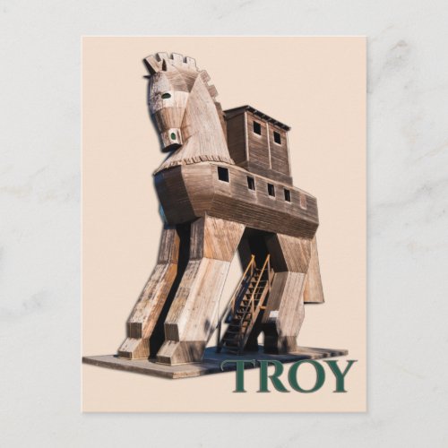 Troy Trojan Horse Postcard