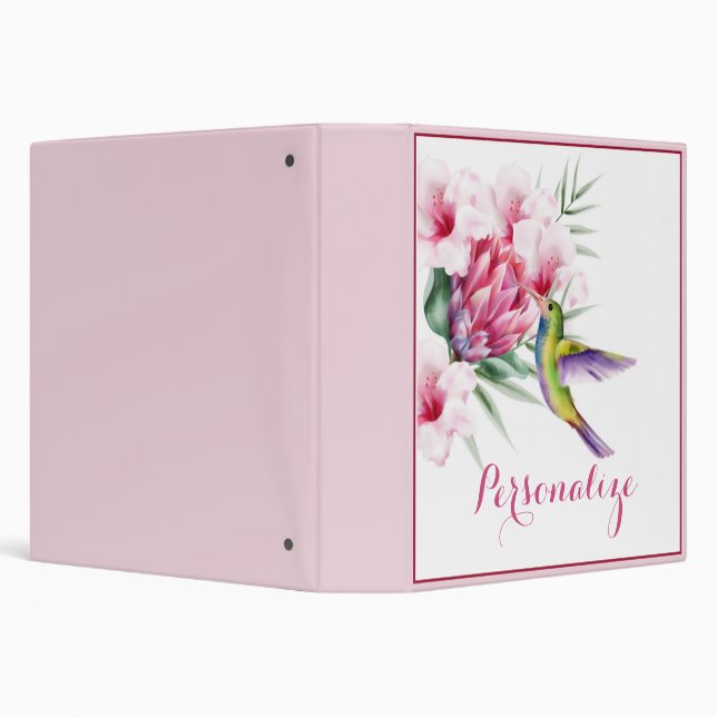 Trropical bird custom  3 ring binder (Background)