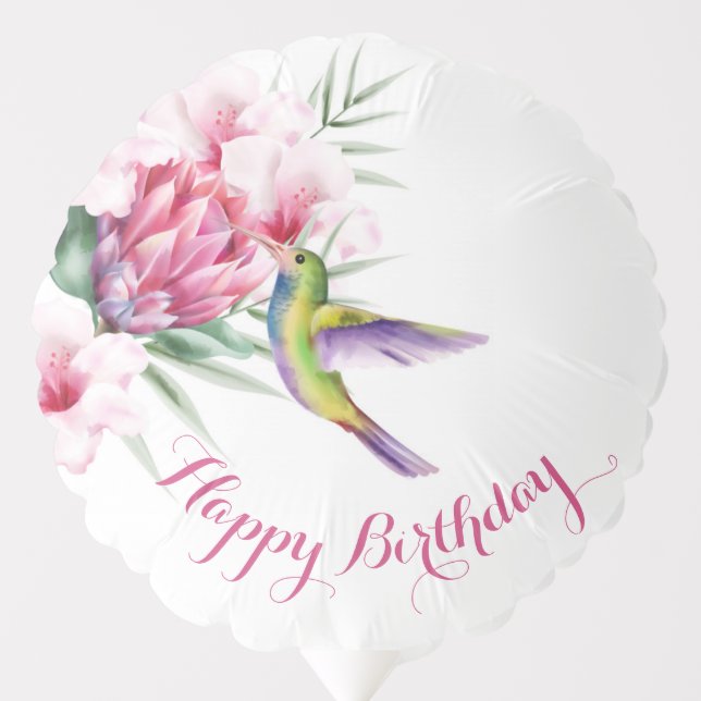 Trropical bird custom  balloon (Front)