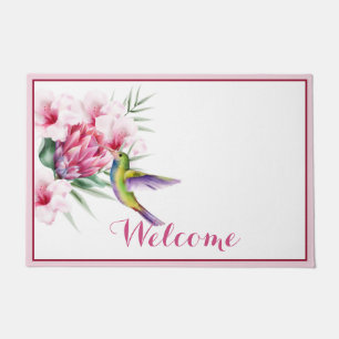 Trropical bird custom doormat