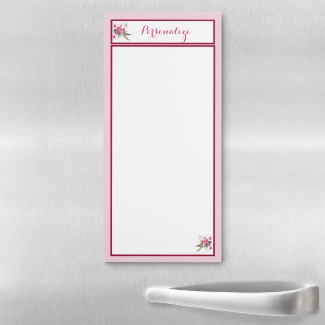 Trropical bird custom  post-it notes magnetic notepad (In Situ)