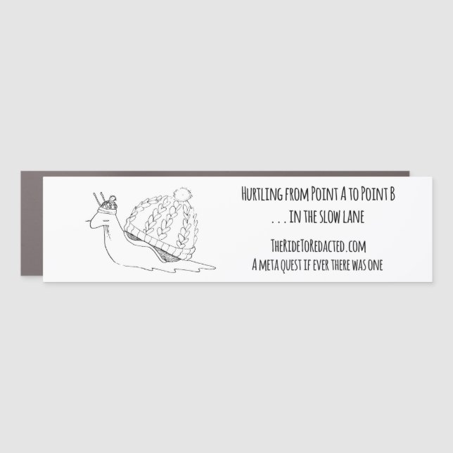 TRTR Meta Quest in the Slow Lane Bumper Sticker Car Magnet (Front)