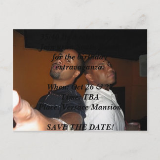 Tru and kenny, 35/40 Its a celebration. Join us... Invitation Postcard