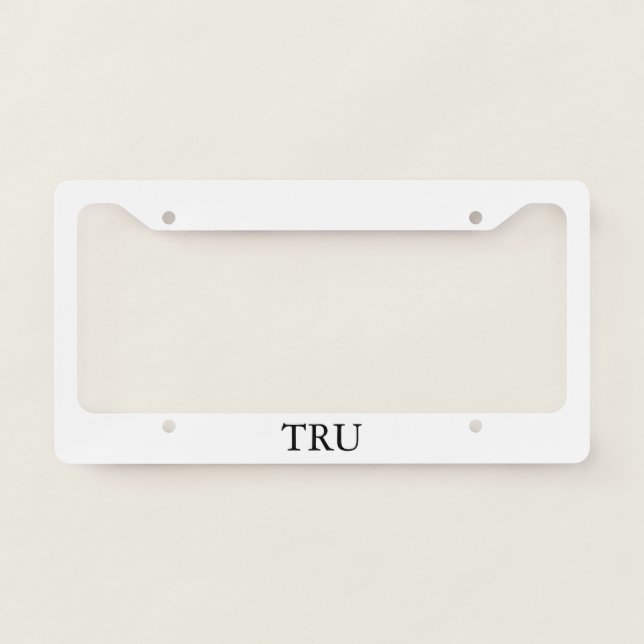 TRU License Plate Frame 2 (Front)