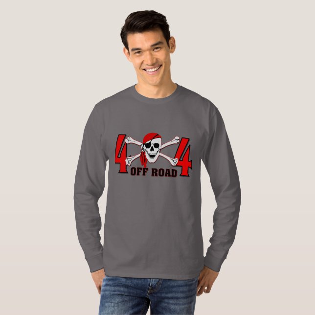 Truck 4x4 Off Road Skull and Bones Mud Boggin T-Shirt (Front Full)