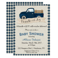 Truck Baby Shower Invitation