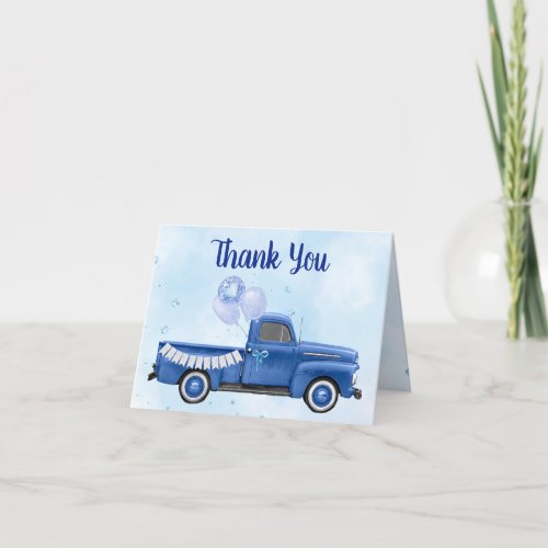 Truck Baby Shower Thank You Cards