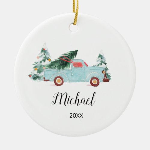 Truck Babys First Christmas Ornament