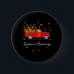 Truck Carrying Orange Ribbon Leukemia Awareness  Button<br><div class="desc">Truck Carrying Orange Ribbon Leukemia Awareness</div>