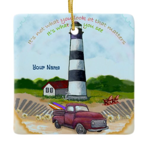 Truck Choice  lighthouse ornament