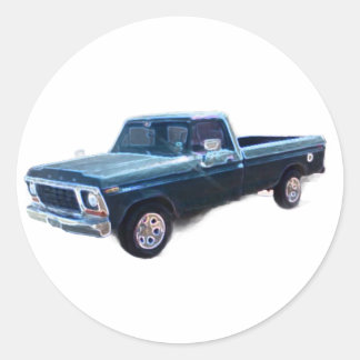 Truck Classic Round Sticker