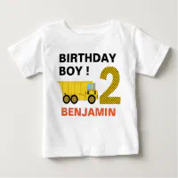 2nd birthday construction shirt