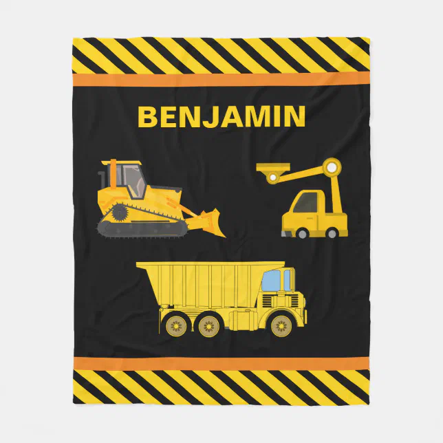 Truck Construction Fleece Blanket Zazzle