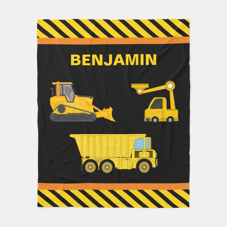 Truck Construction Fleece Blanket Zazzle