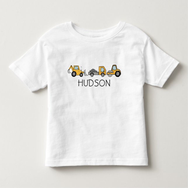 Truck Construction | Personalized Construction Toddler T-shirt (Front)