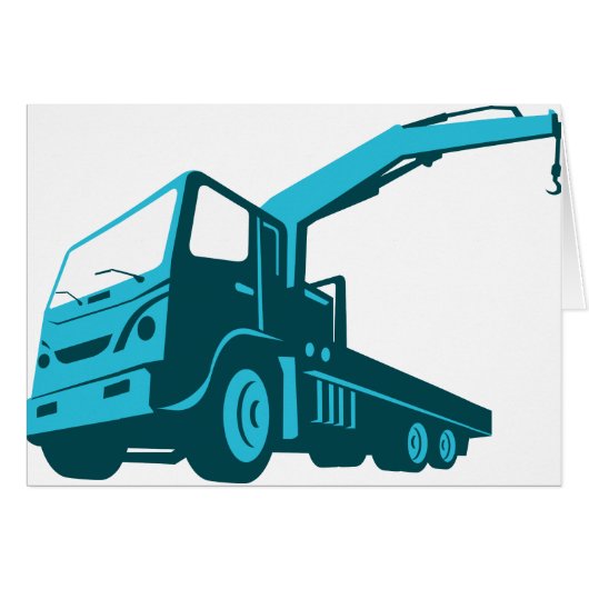 truck crane cartage hoist retro (Front Horizontal)