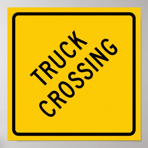 Truck Crossing Highway Sign