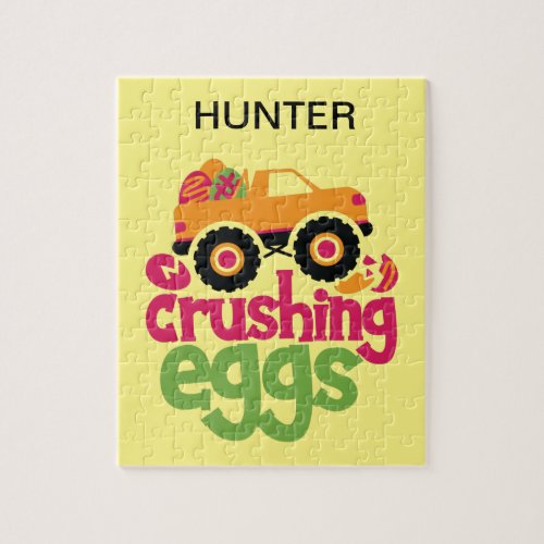 TRUCK CRUSHING EGGS PUZZLE PERSONALIZED