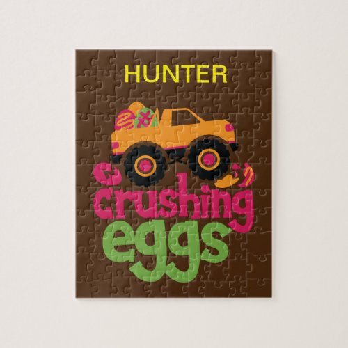 TRUCK CRUSHING EGGS PUZZLE PERSONALIZED