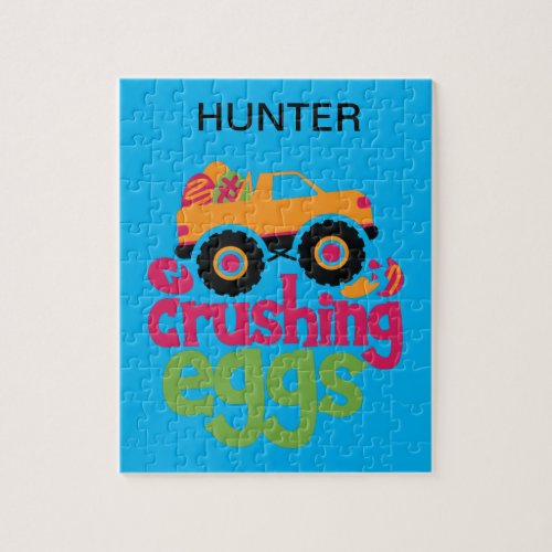 TRUCK CRUSHING EGGS PUZZLE PERSONALIZED