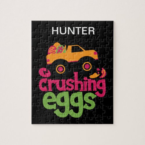 TRUCK CRUSHING EGGS PUZZLE PERSONALIZED