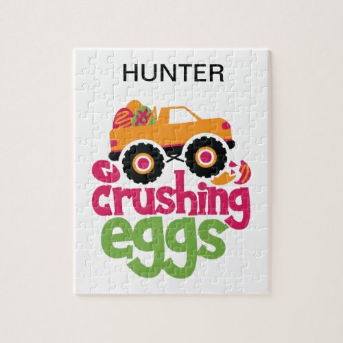 TRUCK CRUSHING EGGS PUZZLE PERSONALIZED