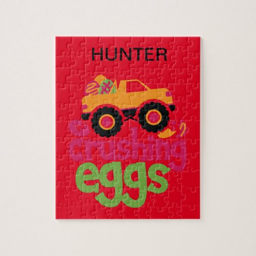 TRUCK CRUSHING EGGS PUZZLE PERSONALIZED