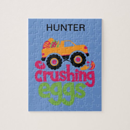 TRUCK CRUSHING EGGS PUZZLE PERSONALIZED