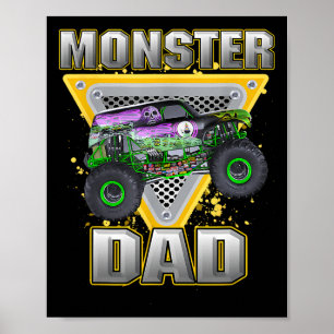 Truck Dad Fathers Day Monster Truck Are My Jam Poster