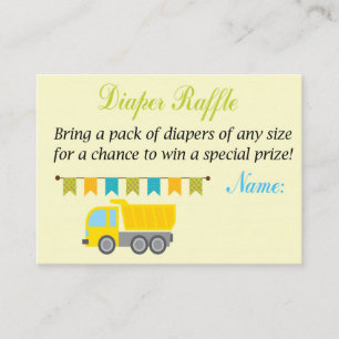 Truck Diaper Raffle Tickets