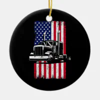 American Flag Semi Truck Driver Gifts Truck Lovers Trucker - Truck Driver -  Magnet