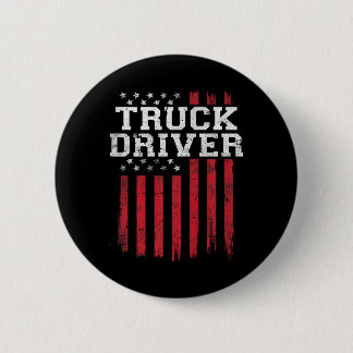 Truck Driver American Flag Usa Patriot Patriotic U Button