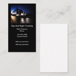 Truck Driver And Mechanic Business Cards