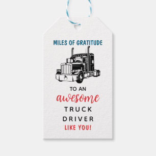 Truck Driver Appreciation Week Thank You Tags