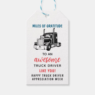 Truck Driver Appreciation Week Thank You Tags
