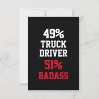 Truck Driver Badass Card