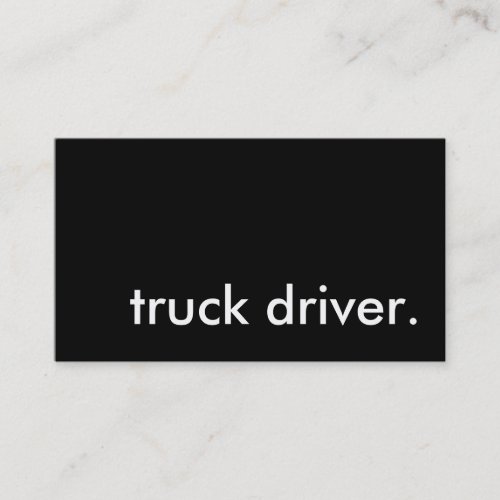 truck driver. business card templates