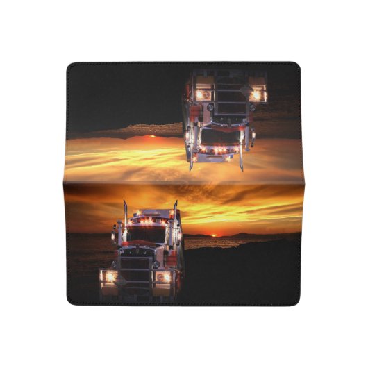 Truck Driver Checkbook Cover (Open)