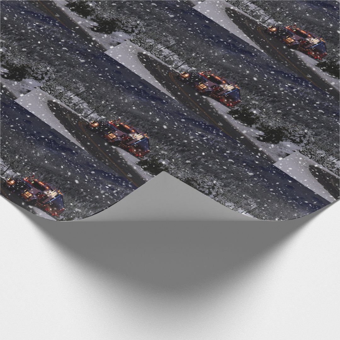 Truck Driver Christmas Wrapping Paper | Zazzle