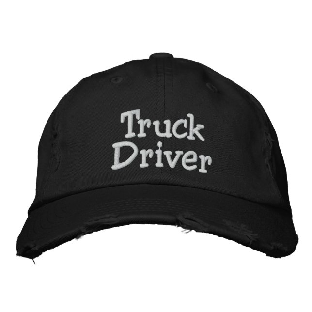 Truck Driver Embroidered Baseball Cap (Front)