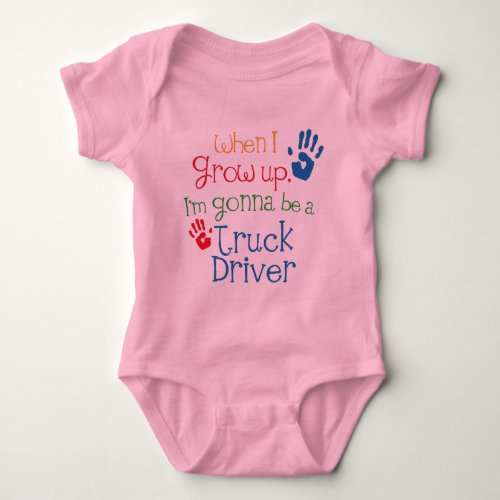 Truck Driver Future Child Baby Bodysuit